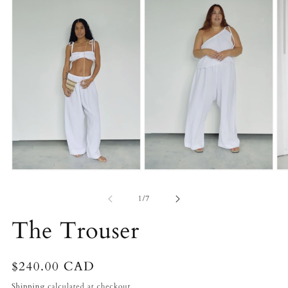 Bohème The trouser  Linen Elastic Waist Pants in oatmeal